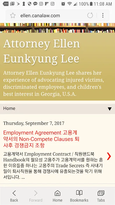 Cana Law, LLC Ellen Lee, Esq. (가나법률사무소 이은경변호사) 4