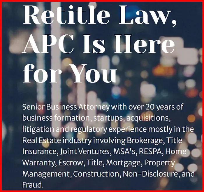 RETitleLaw, APC 4