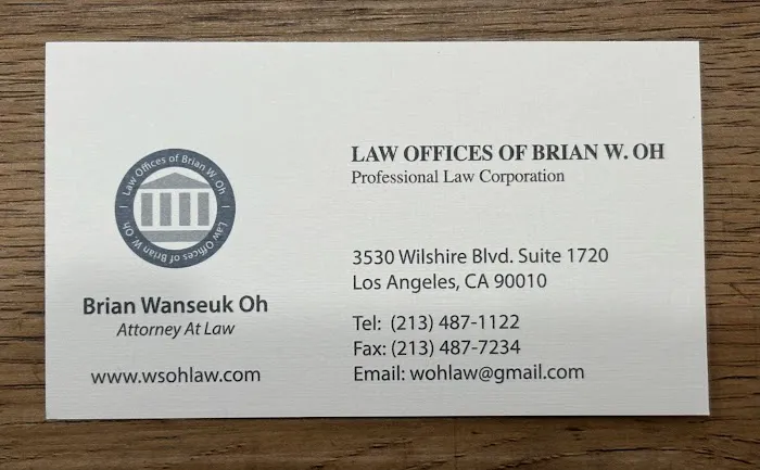Law office of BRIAN W. OH 오완석 이민법 변호사 5