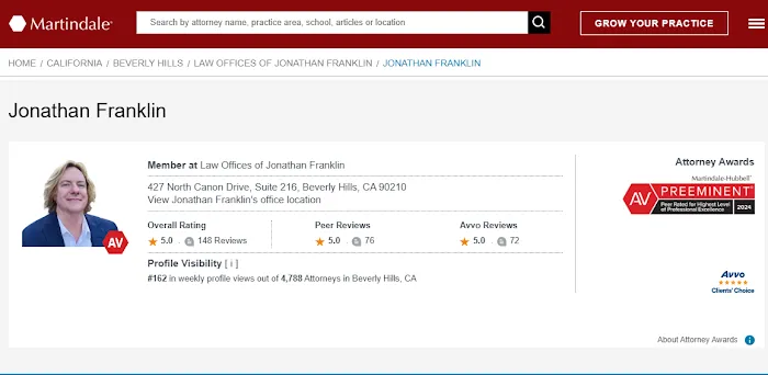 Jonathan Franklin | Los Angeles DUI Lawyer 5