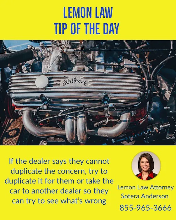 California Lemon Law Attorney - Law Offices of Sotera L. Anderson 5