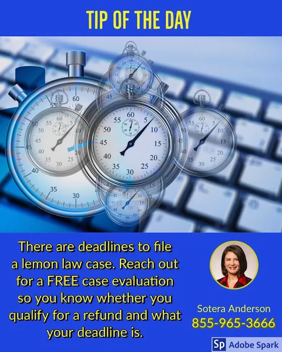 California Lemon Law Attorney - Law Offices of Sotera L. Anderson 5