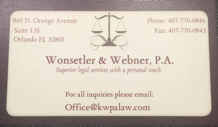 Wonsetler & Webner, P.A. 5