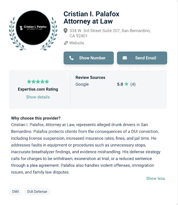 Cristian I Palafox, Attorney at Law, A Professional Corporation 5
