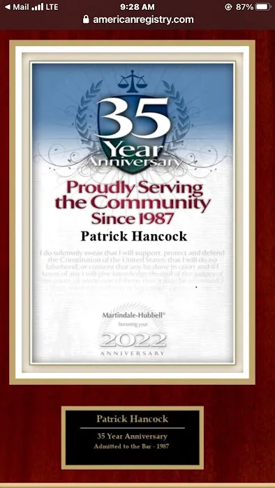 Law Offices of Patrick L. Hancock - Criminal Defense Attorney 5