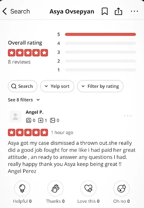 Law Office of Asya Ovsepyan, APC 5