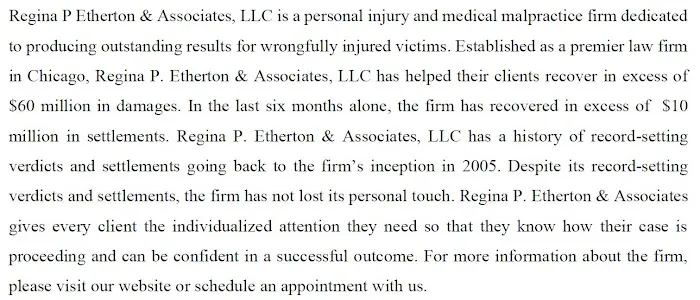 Regina P. Etherton & Associates, LLC 5